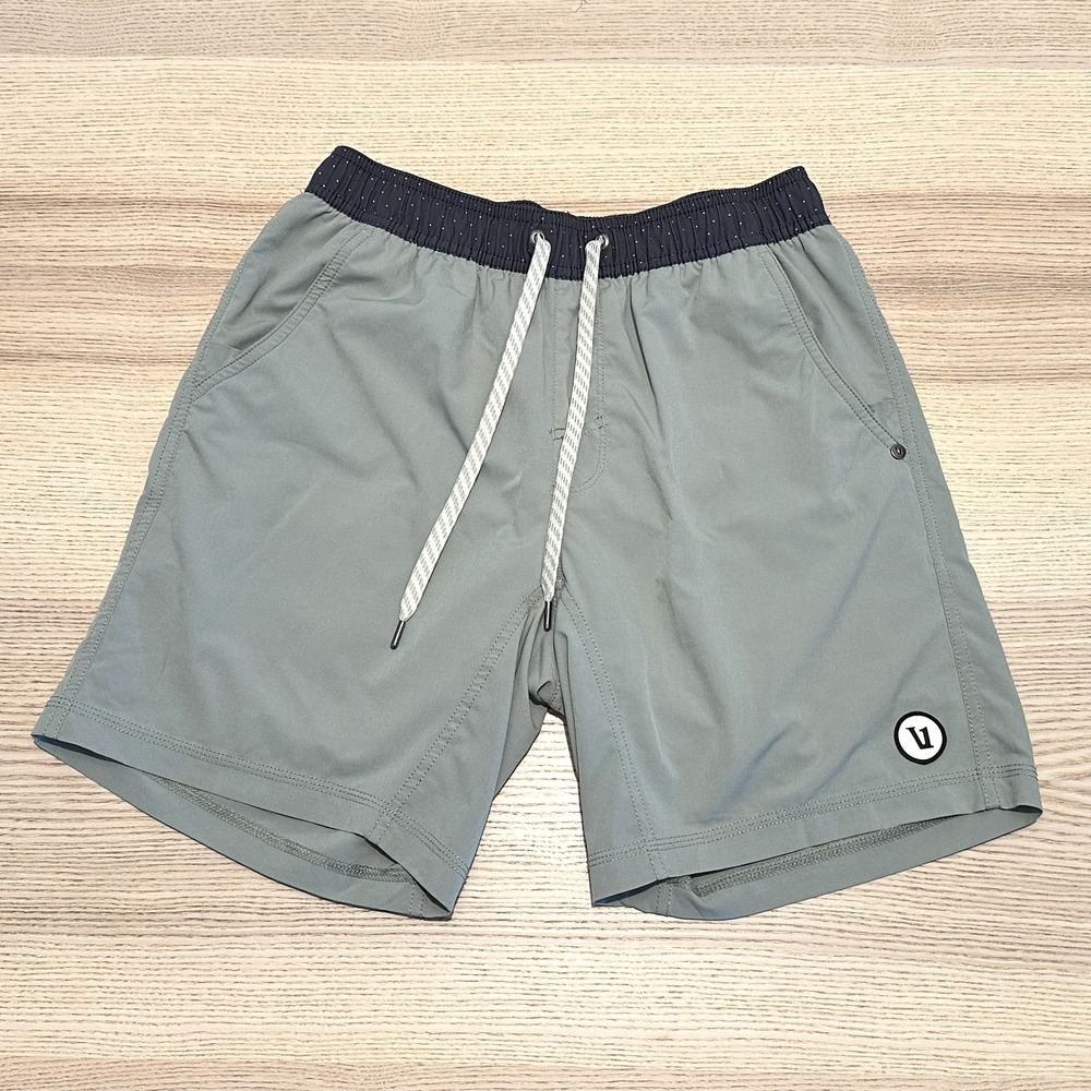 Vuori Kori Short Lined 7" Mens S Drawstring Elastic Waist Gray Running Gym V302 - Picture 5 of 11